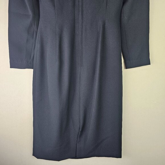 Vintage 80s Morton Myles for the Warrens Cocktail Tuxedo Sheath Style Dress, 4 - Picture 6 of 10